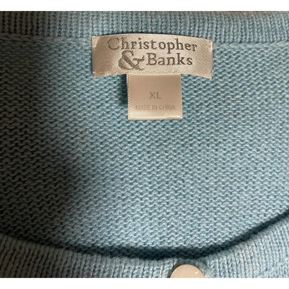 Christopher & Banks Snowy Forest Scene Sweater, Size XL - Picture 5 of 5